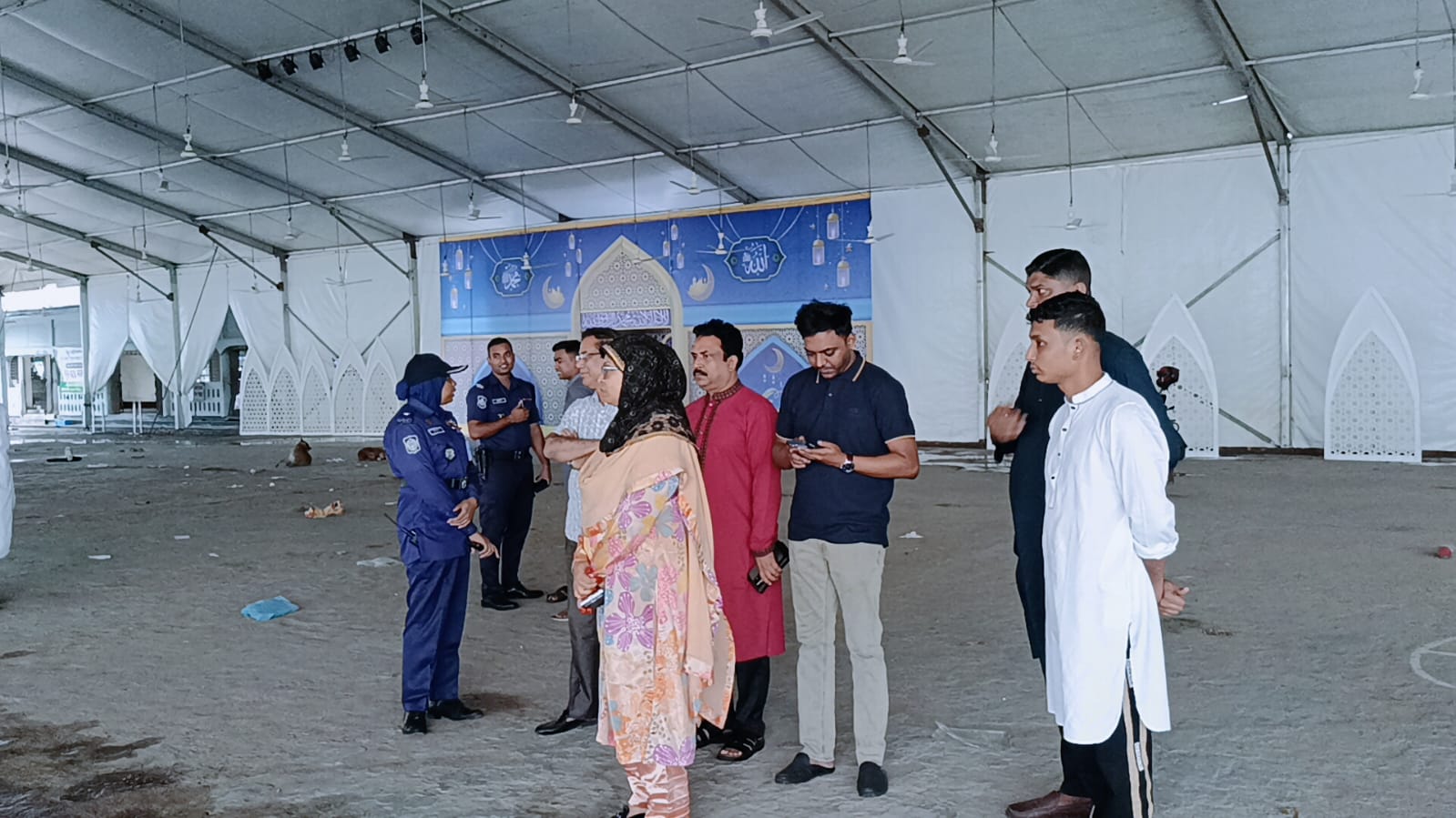 Main Eid congregation in Feni at Mizan Maidan 