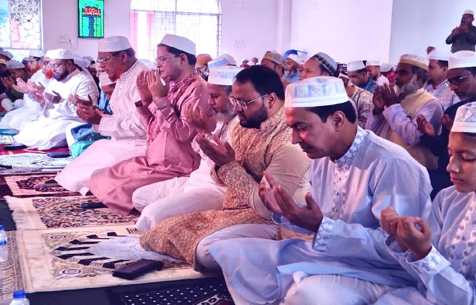 Main Eid congregation held at District Model Mosque in Rangpur