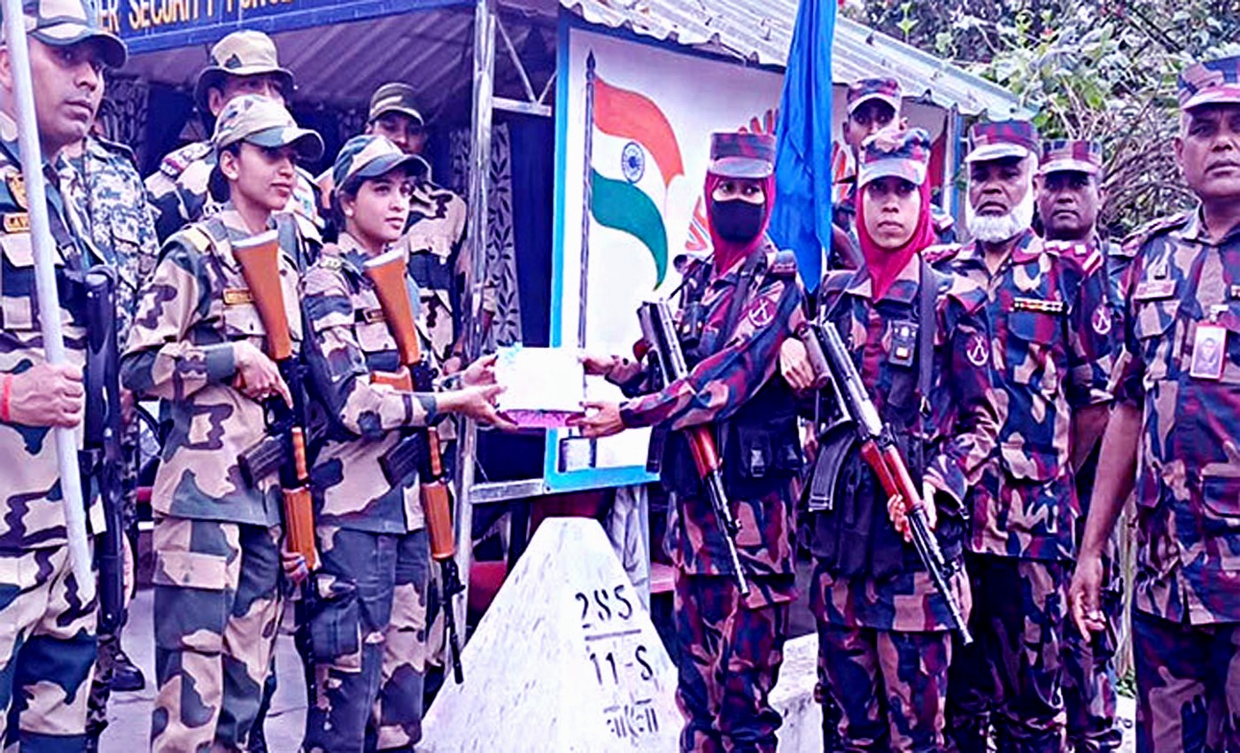 BGB-BSF exchange sweets at Hili border on Eid-ul-Fitr
