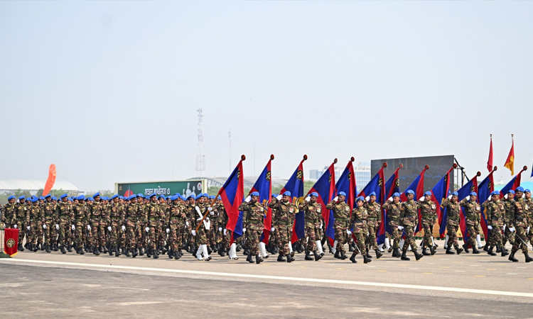 President takes salute, PM witnesses parade at National Parade Square