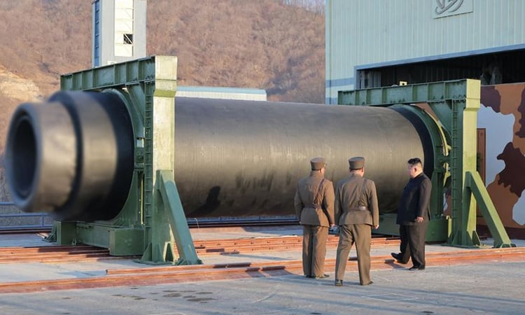 North Korea's Kim oversees test of high-thrust engine: KCNA