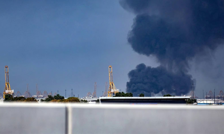 Iranian attack sparks fire on Kuwaiti oil tanker at Dubai Port: state media