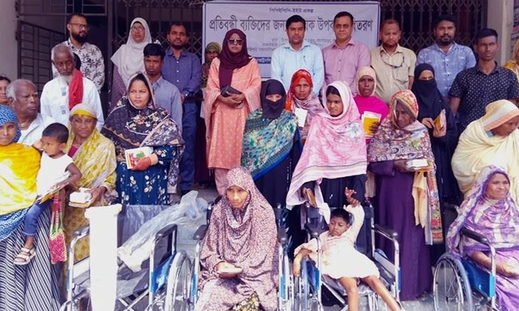 Disabled people get assistive devices in Rangpur