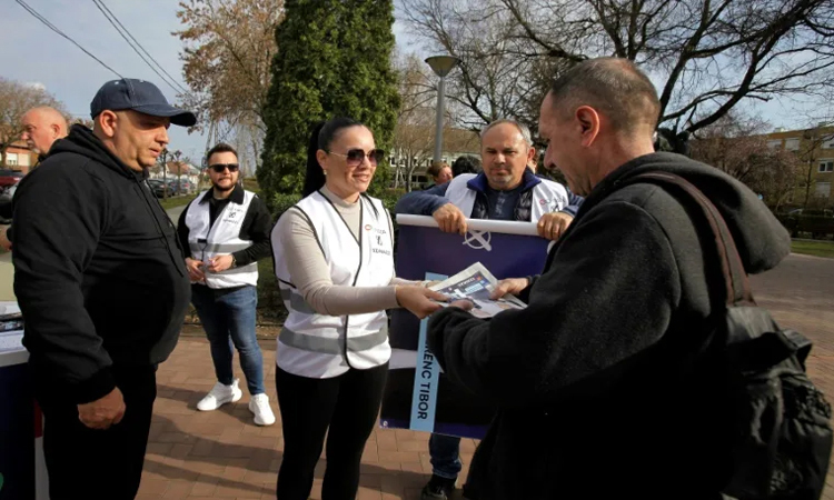 Hungary's opposition surfs grassroots wave ahead of key election