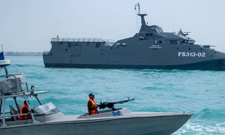 Iran Guards say will deal 'severely' with military ships transiting Strait of Hormuz