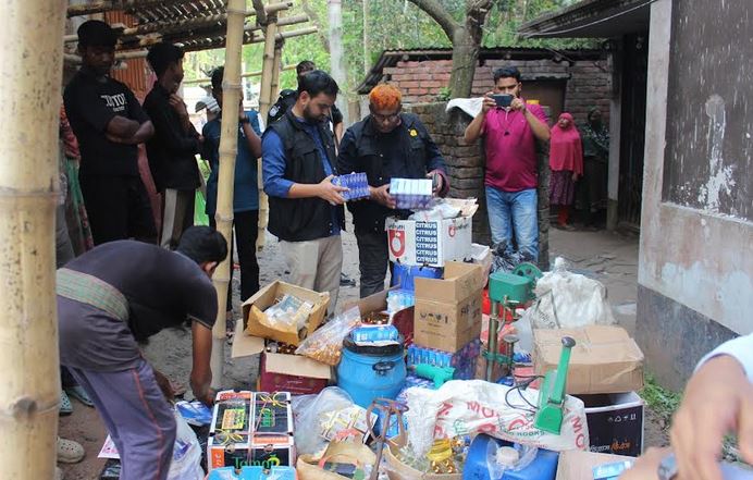 Mobile court fines adulterated cosmetics factory