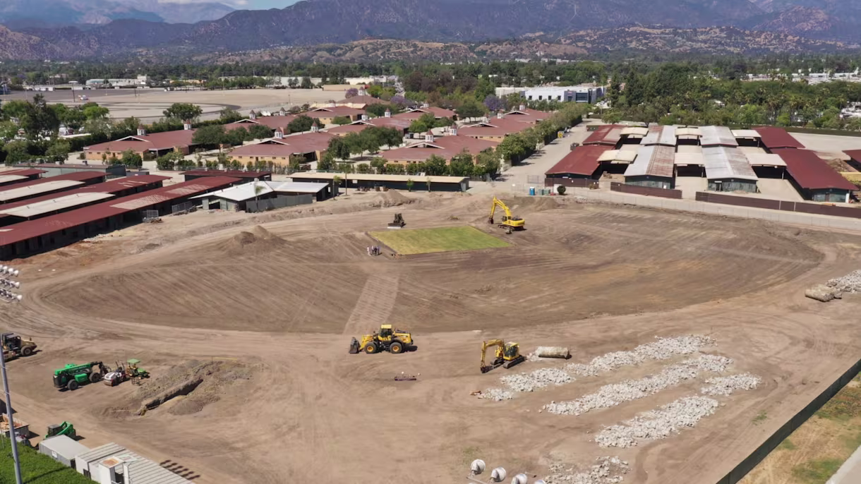 'Milestone' as building starts on LA Olympic cricket stadium