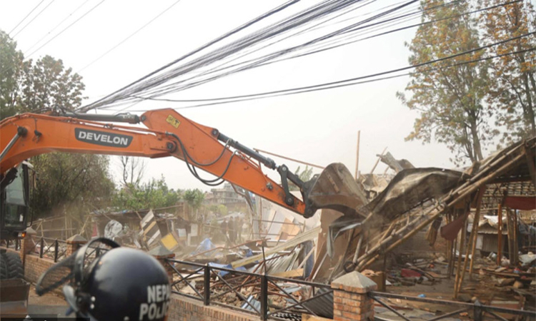 Nepal demolishes squatter settlements in capital