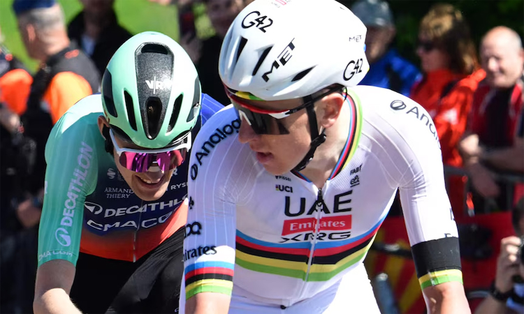 Pogacar vows to keep going until Seixas 'destroys' him