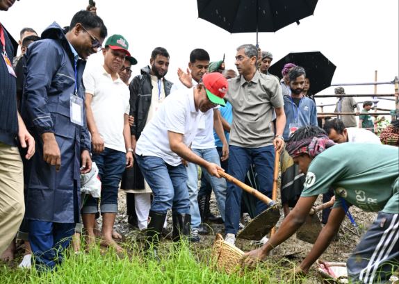 PM opens re-excavation of Basia River in Sylhet