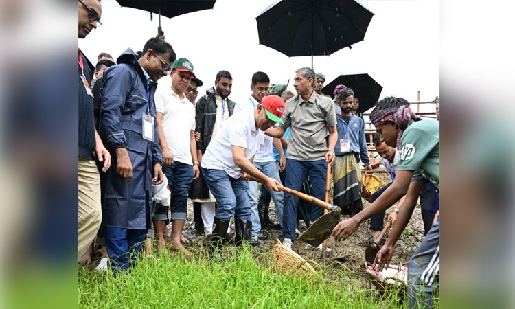 PM opens re-excavation of Basia River in Sylhet