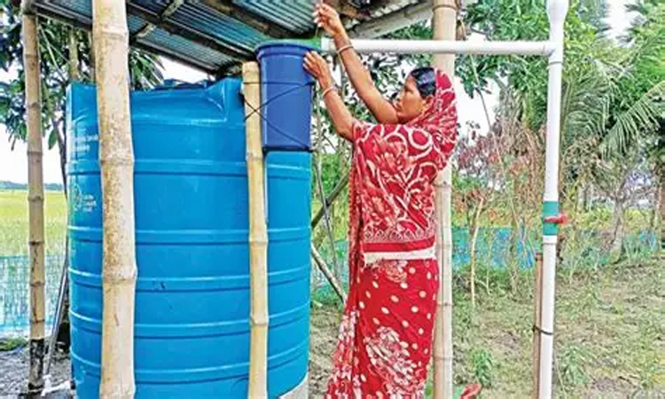 Rainwater harvesting eases coastal women's lives in getting safe water