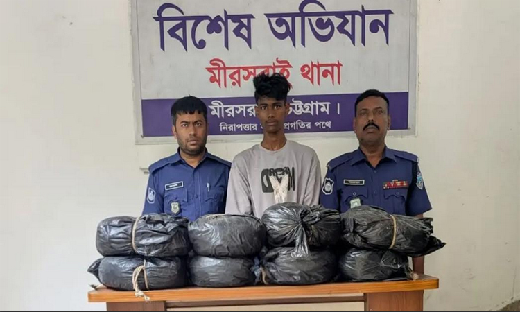 Truck driver arrested with 82 kg ganja