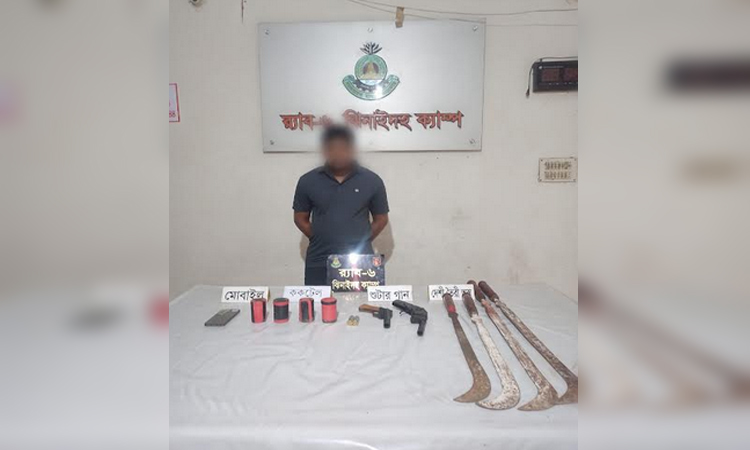One held with firearms in Magura