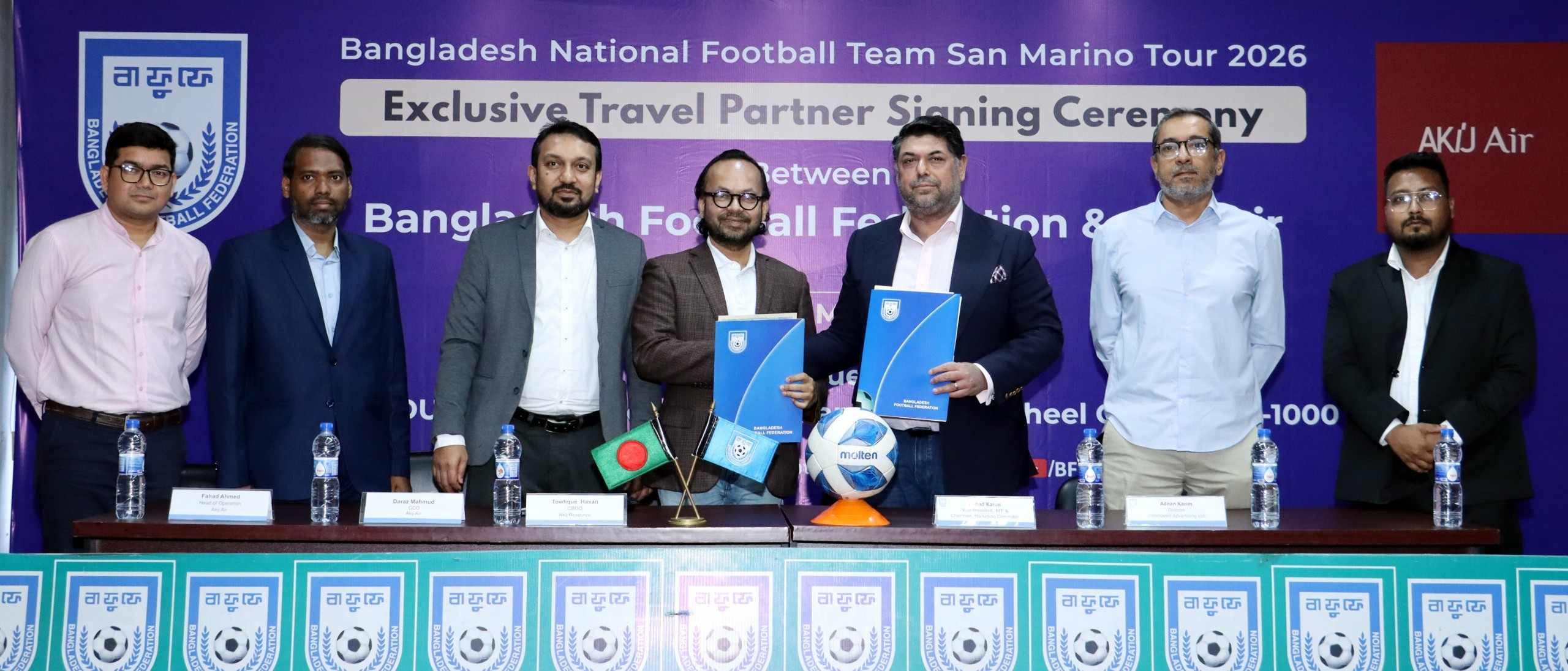 Akij Air becomes travel partner of Bangladesh football team