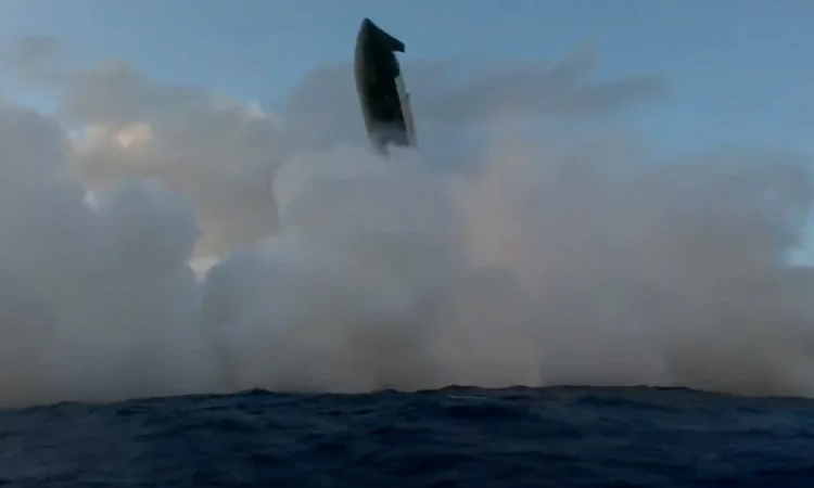 SpaceX's enormous Starship splashes down after test flight