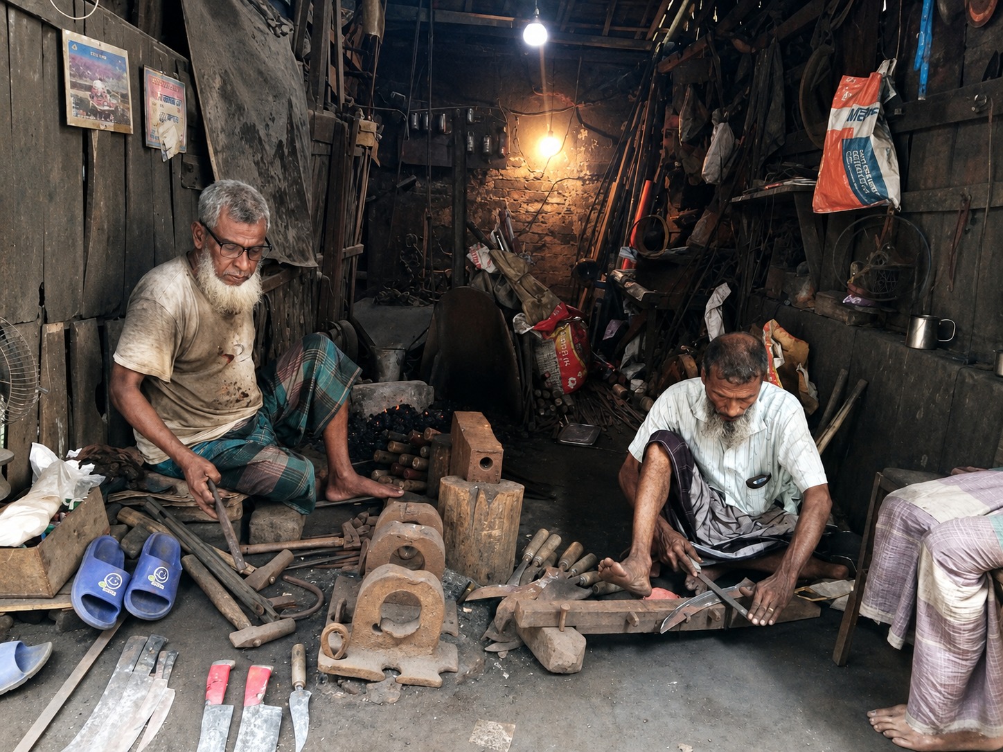 Barishal blacksmiths pass busy time as Eid-ul-Azha knocking door 