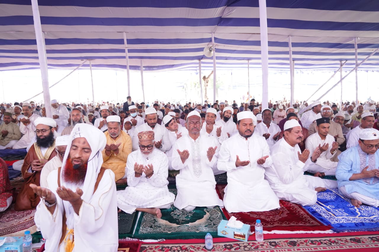 Main Eid-ul-Azha congregation held at Hazrat Shah Makhdum Central Eidgah in Rajshahi