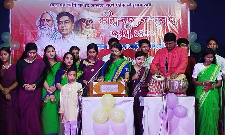 Rabindra-Nazrul-Sukanta birth anniversary observed in Rangamati