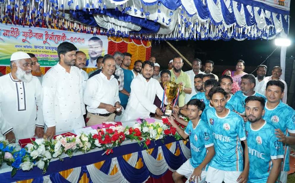Rongdhonu Night Football Tournament- 2026 held in Rajshahi