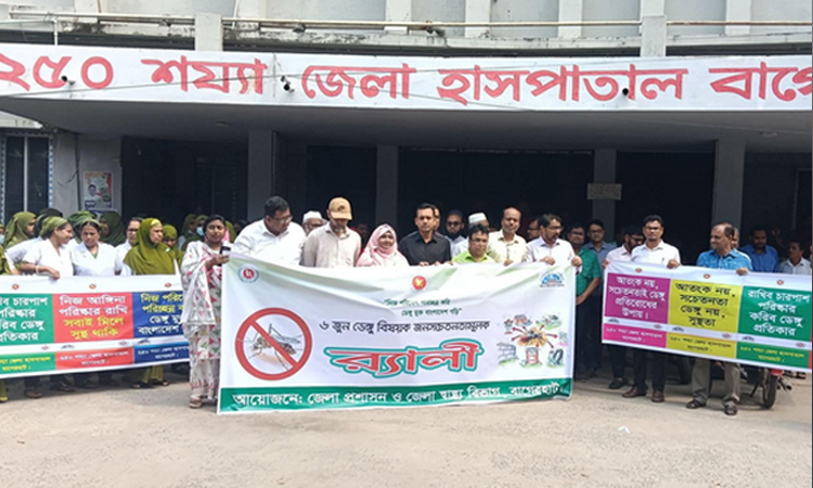 Dengue awareness rally, discussion held in Bagerhat