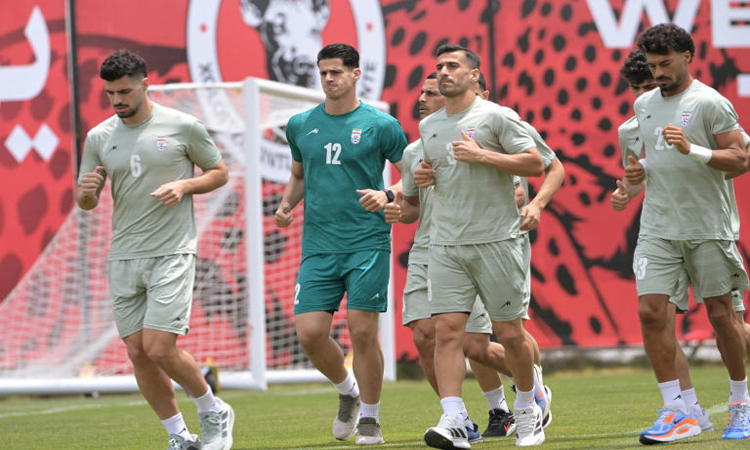 Iran's World Cup players take to the training pitch