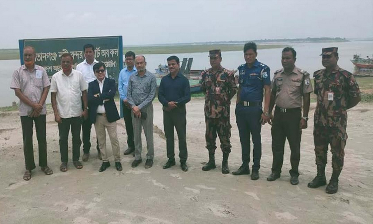 BIWTA member inspects Sultanganj river port in Rajshahi