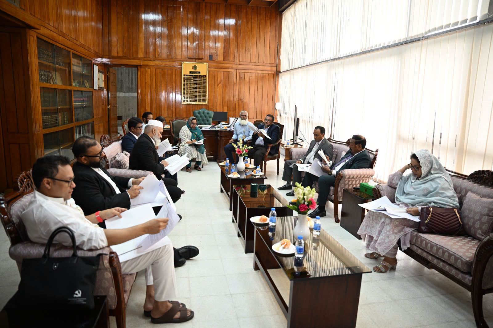 Library committee members call on JS Speaker 