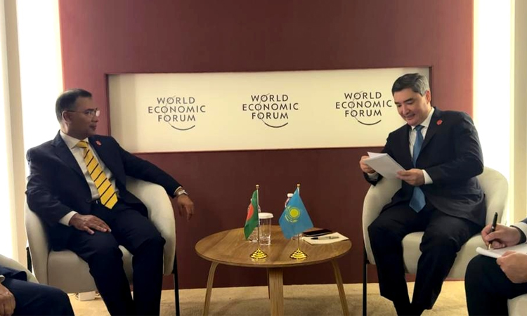 Kazakh PM meets Tarique Rahman