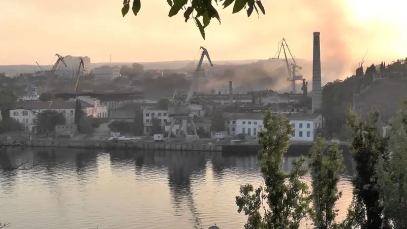 Ukrainian strike cuts power to Crimean city