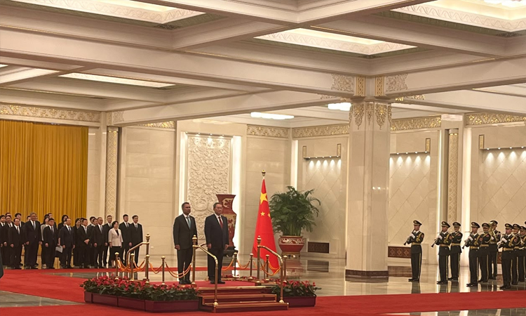 PM accorded warm reception at Great Hall in Beijing 