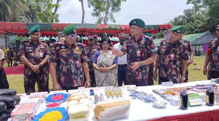 BGB destroys drugs worth over Tk 73.75cr in Satkhira