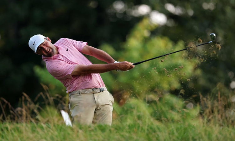 Scheffler to face Hovland in Monday playoff for PGA Travelers title