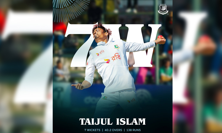 Taijul claims 7-for to bowl Zimbabwe out for 410