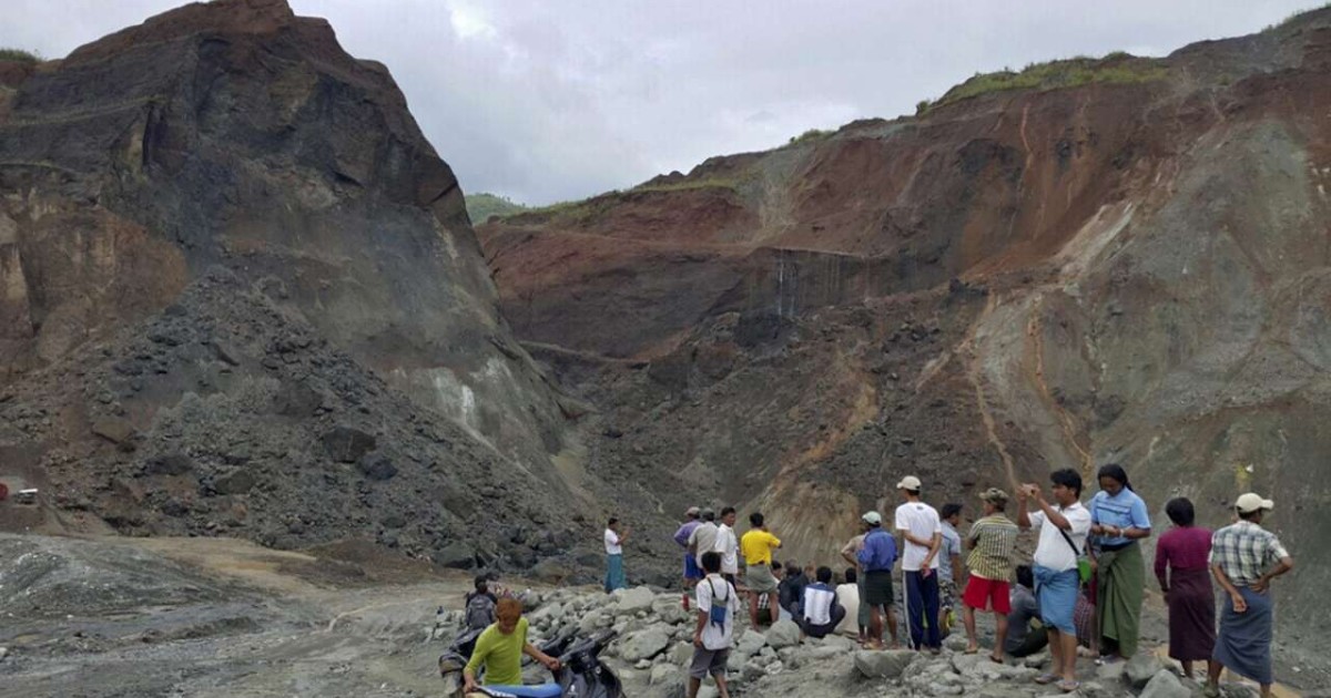 Myanmar jade mine landslide kills five, 15 missing