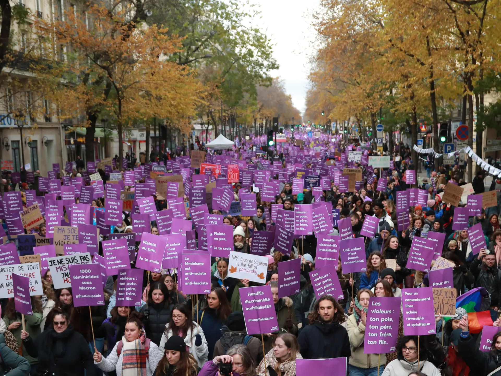Tens of thousands rally in France against sexual violence