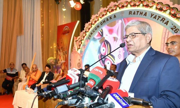 Fakhrul inaugurates Rath Yatra festival, calls for harmony, unity