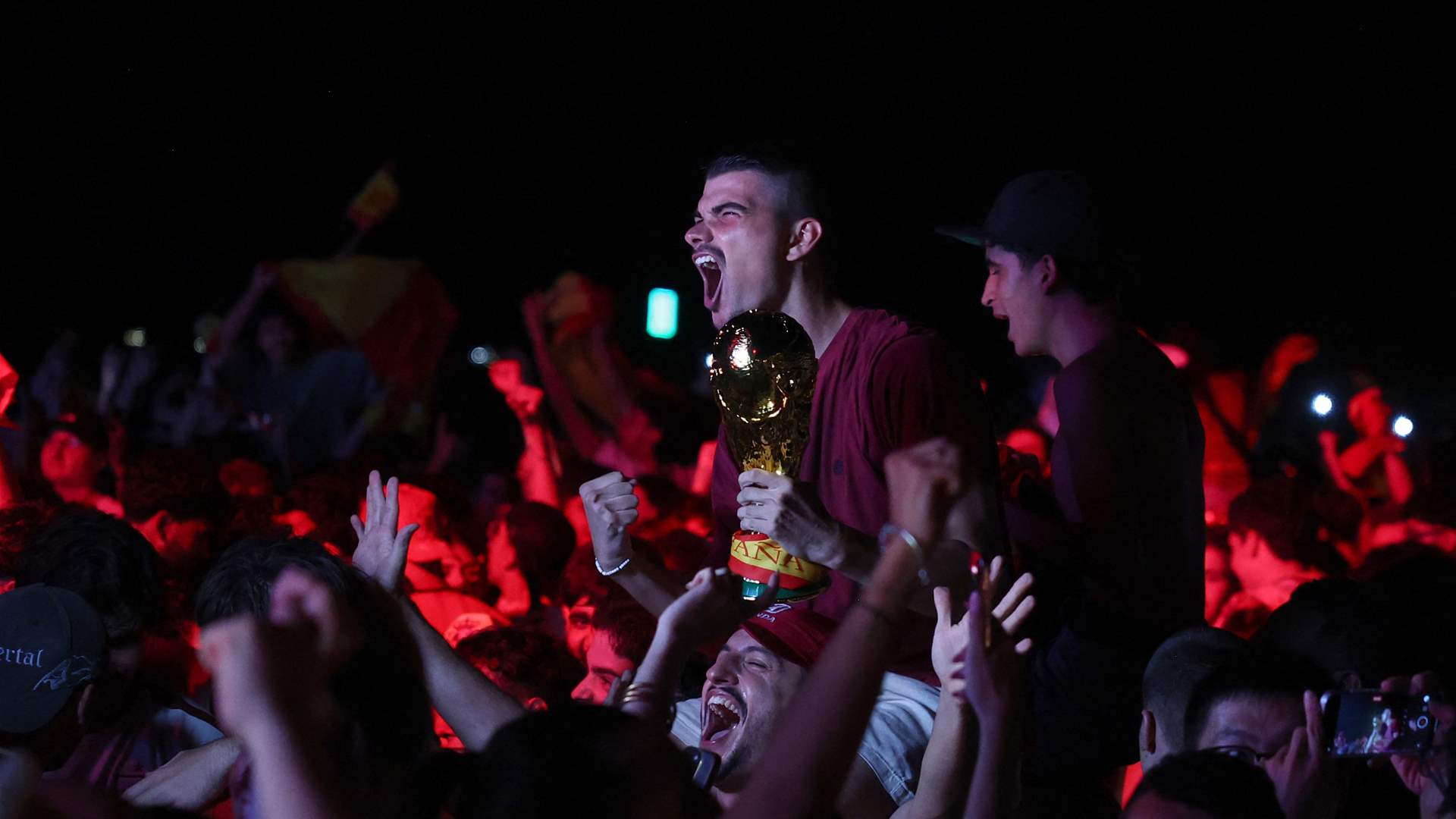 Madrid erupts in cheers and honking horns after Spain win