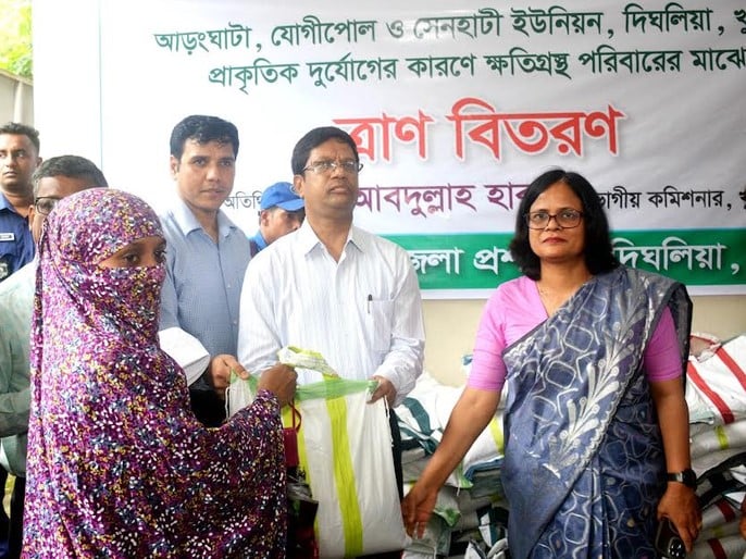 Food aid distributed among flood-hit families in Khulna after heavy rain