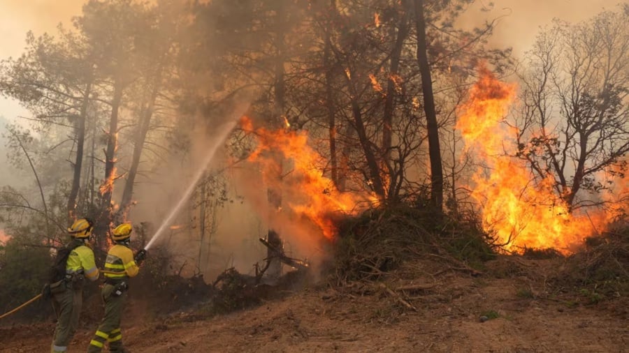 Wildfires send nearly 260,000 fleeing in France and Spain