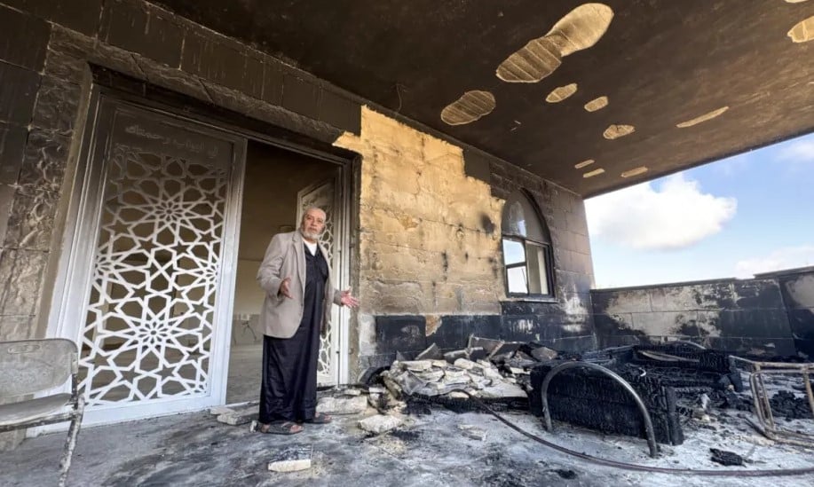 Palestinians say Israeli settlers torch 2 mosques in West Bank