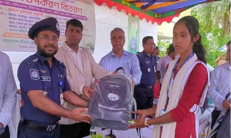 321 students receive educational materials in Bagerhat's Rampal