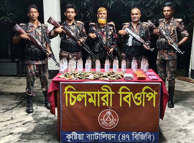 Smuggled goods, drugs worth Tk 28 lakh seized in Kushtia