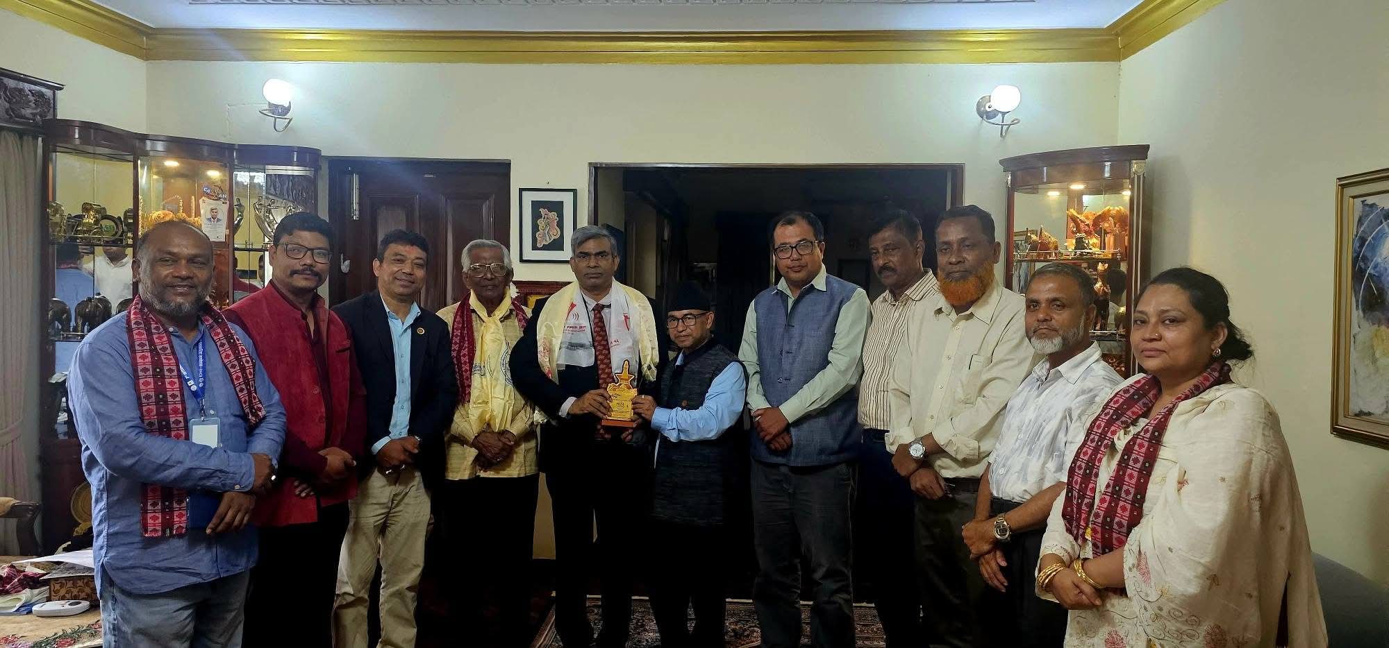Joint delegation of journalists visit Bangladesh embassy in Kathmandu 