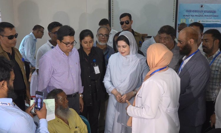 Zubaida Rahman visits free cataract surgery camp