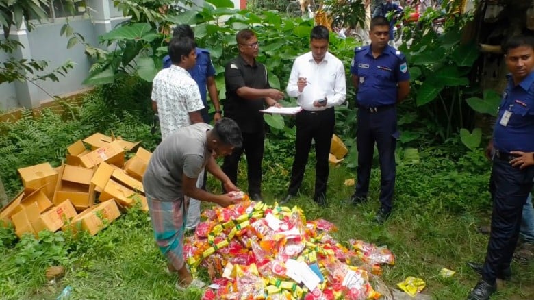 Counterfeit, expired products seized in Jashore; trader fined Tk 1 lakh