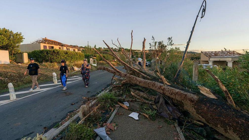 Tornado tears through French village, dozens injured