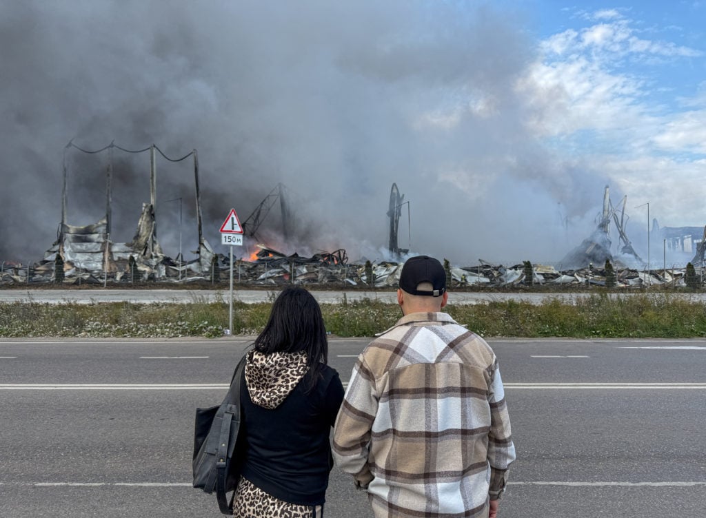 Drone crash kills two in Russia, Wildberries warehouse ablaze