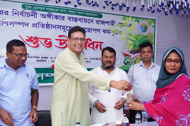 Tree plantation programme in Rajshahi