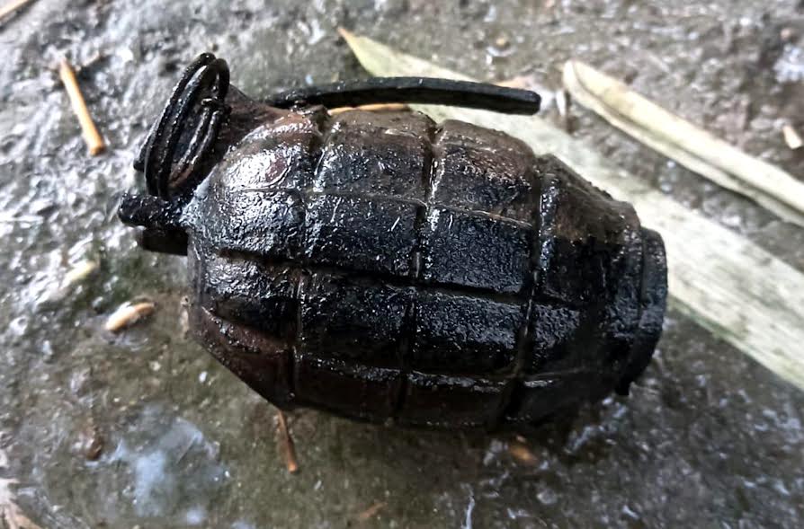 RAB recovers abandoned old fresh metal grenade in Nilphamari